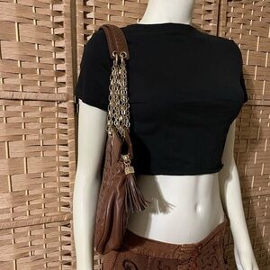 Anne Klein Bag Genuine Leather Purse Chain Shoulder Strap Bag Authentic Like NEW